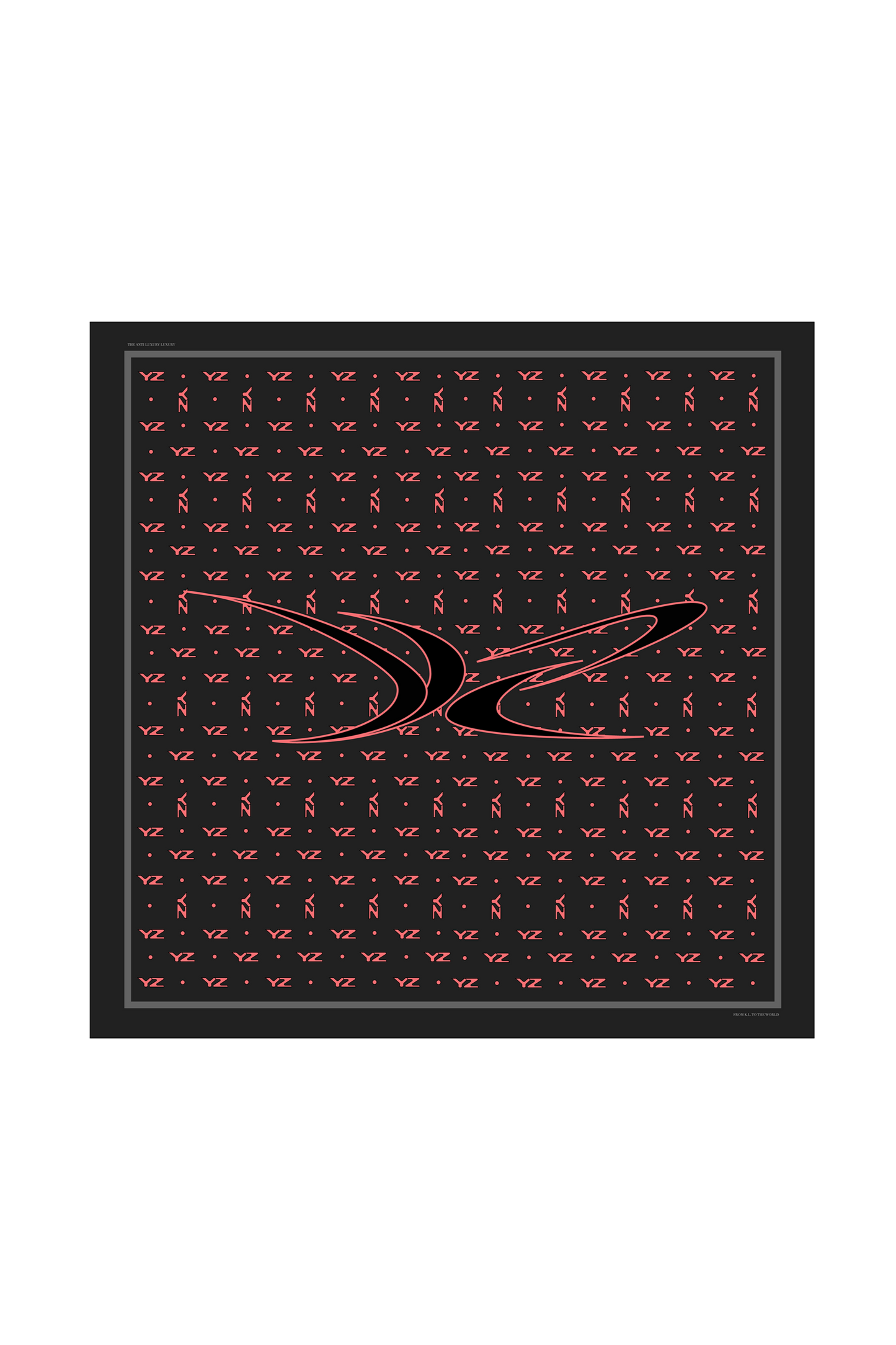 YZ Twill Silk Square Scarf in Ember