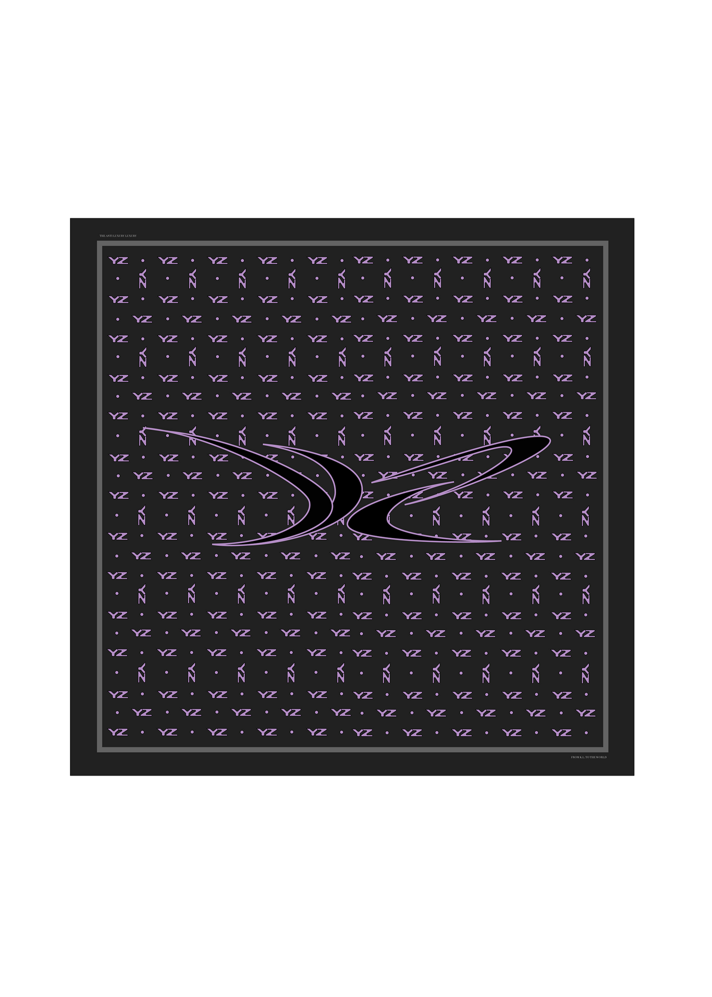 YZ Twill Silk Square Scarf in Violet